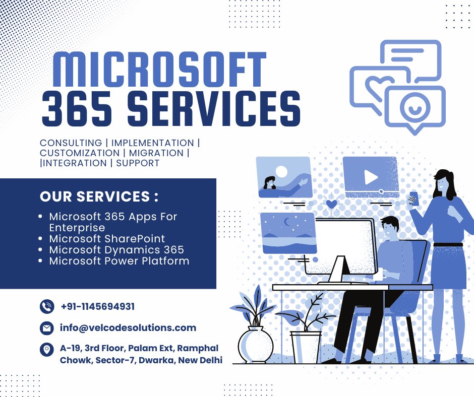 VelcodePvt's tweet image. Velcode Solutions Office 365 services allow you to quickly identify companies business needs and relevant solutions based on the suite. - velcodesolutions.com/services/appli…
- 
#velcode #microsoft365 #office365 #microsoftexchange #exchangemigration