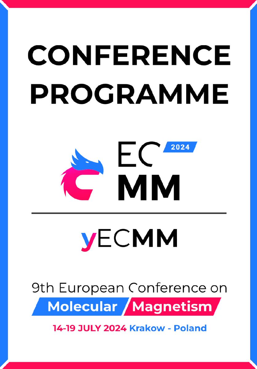 The conference starts next week and the final programme is ready! Please see the details on the website: ecmm2024.confer.uj.edu.pl/details/program (everyone will also receive a printed copy)