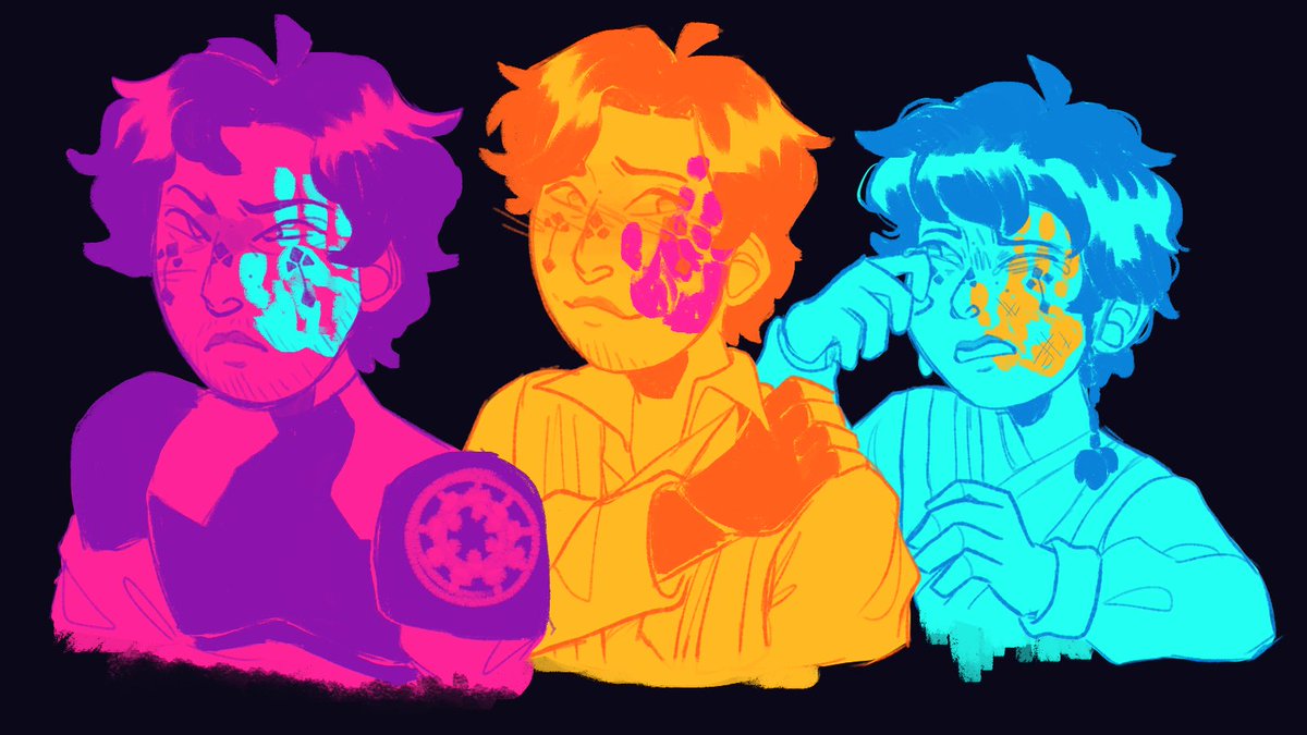 hey! it's been a hot minute, here's a redraw of a drawing i did of a star wars oc <3