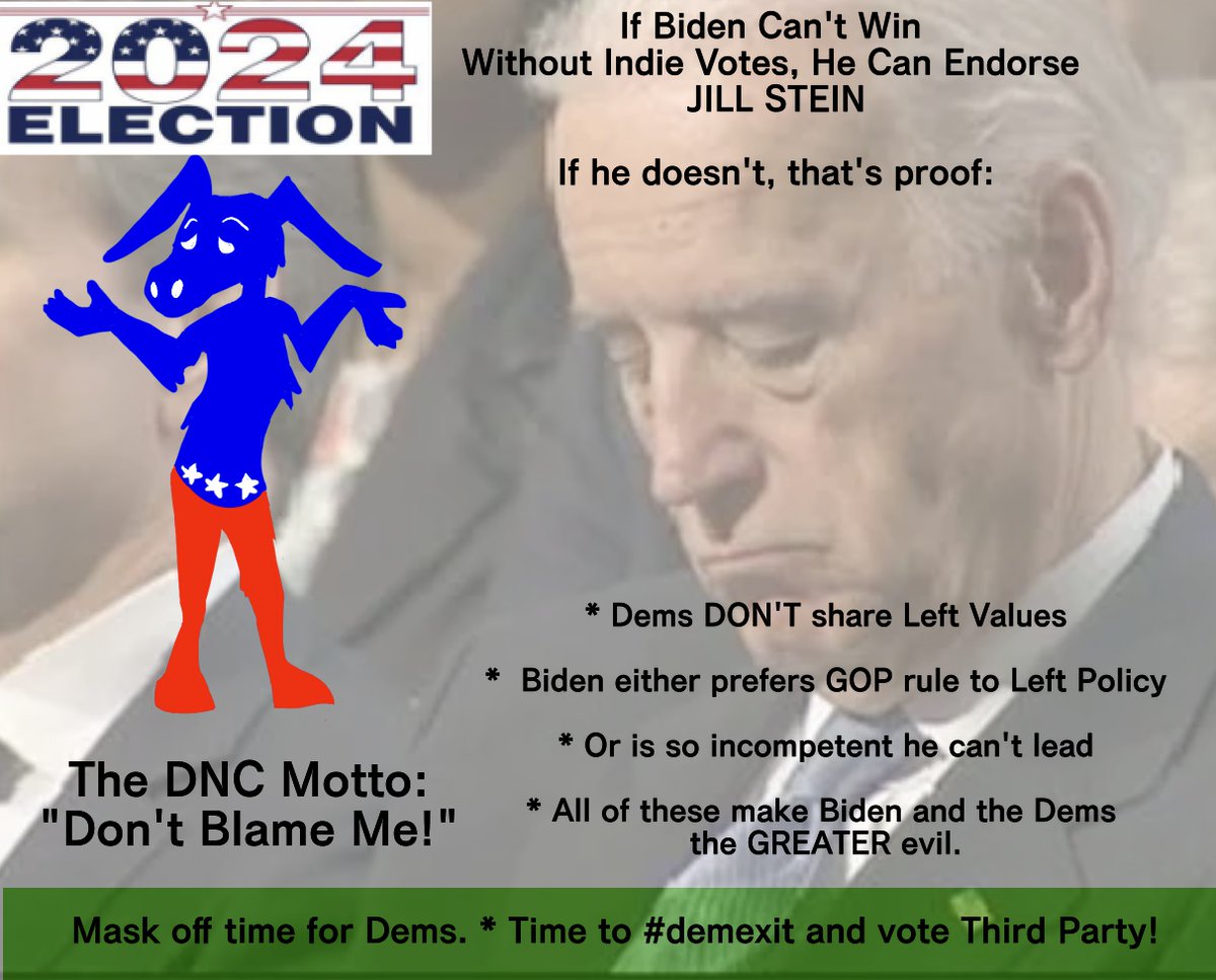gaijingirl2004's tweet photo. @EbenSchaefer Then you agree Biden needs to drop out and endorse Stein. Terrific! #demexitnow 😀💚

BTW - you're a double digit bot. We see what you are. https://t.co/3GNzOuCubC