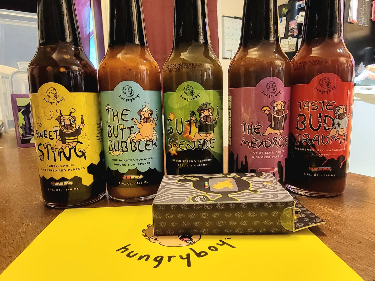 Nextplz06gt's tweet photo. Our hot sauces have arrived!! Can't wait to try these 😍 #theboys #hungryboy https://t.co/v9HuAsmcAx
