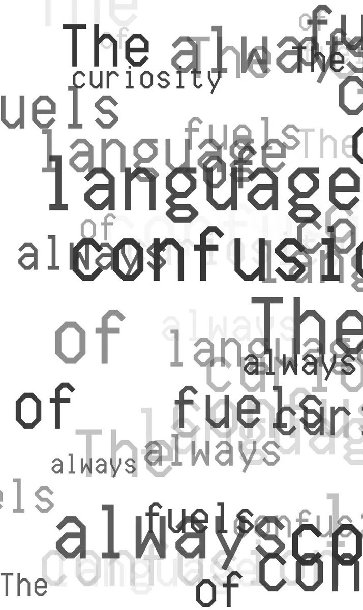 sashastiles's tweet photo. After writing these aphorisms with @technelegy, I then wrote code to translate them into unique visual poems as part of my ongoing #REPETAE series, which uses algorithm to read & reread verse again & again, always with a new, different interpretation and manifestation... https://t.co/utJKzSkYLO
