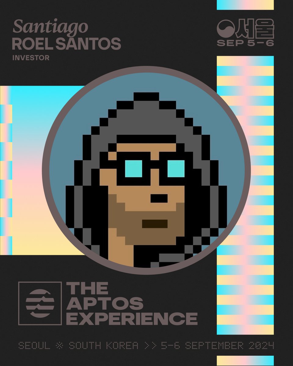 Another exciting heavyweight from the First Wave of Speakers at Aptos  Experience! 🌊 @santiagoroel, DeFi and Web3 pioneer, will take the stage  for a fireside chat on how the Move language is