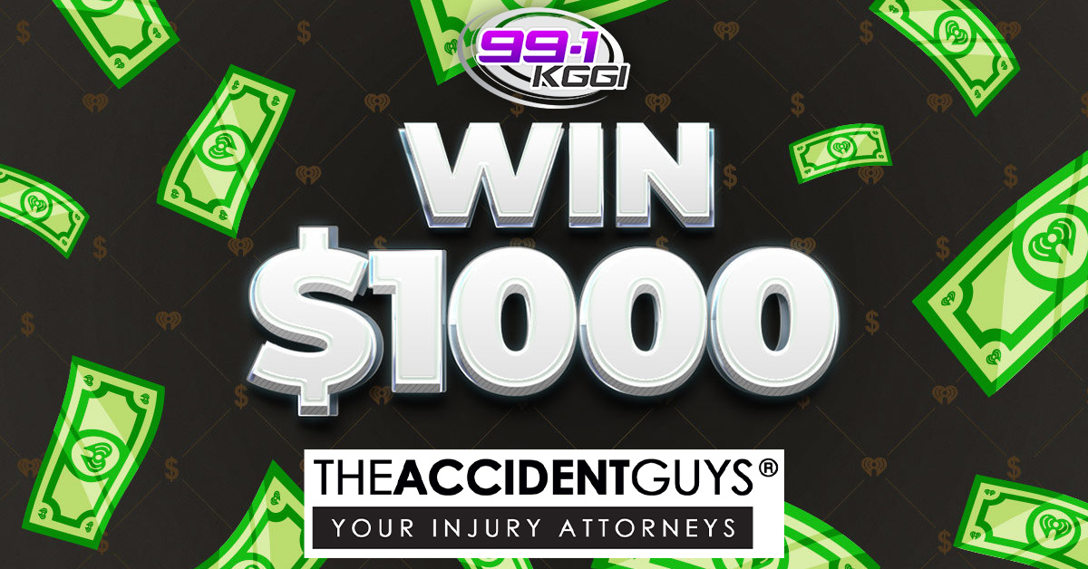 991KGGI's tweet photo. 99.1 KGGI and the @accidentguys want to #DeleteYourDebt! That’s a chance to win $1,000 every hour M-F! Listen for the keyword from 9a-5p on your radio, @iheartradio app or https://t.co/jBNrjUCJLm, then enter that keyword on our website for your chance to win! https://t.co/KtQdzzjbzL