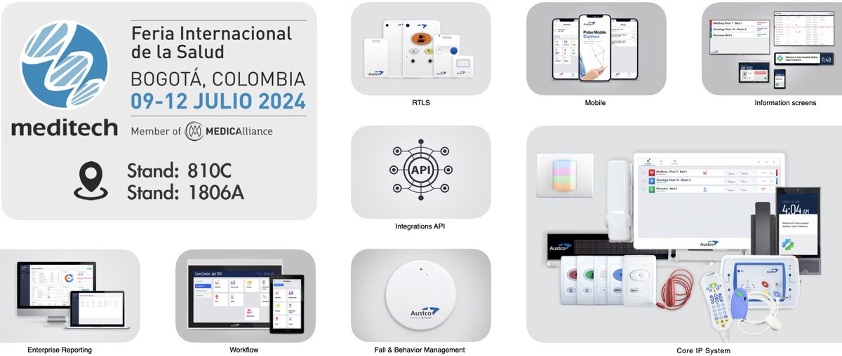 Austco_Com's tweet image. Austco Healthcare will be present at one of the most important fairs #meditech2024, visit us at AlearColombia booth 810C and Baxter Colombia booth 1806A, to see our advances in technology for patient care and safety.
linkedin.com/company/corfer…
#feriameditech #feriameditech2024