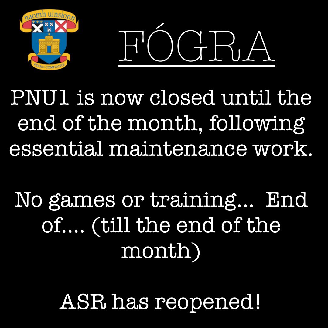 nialler's tweet photo. PNU1 closed until the end of the month! https://t.co/hG3DBcNSgo