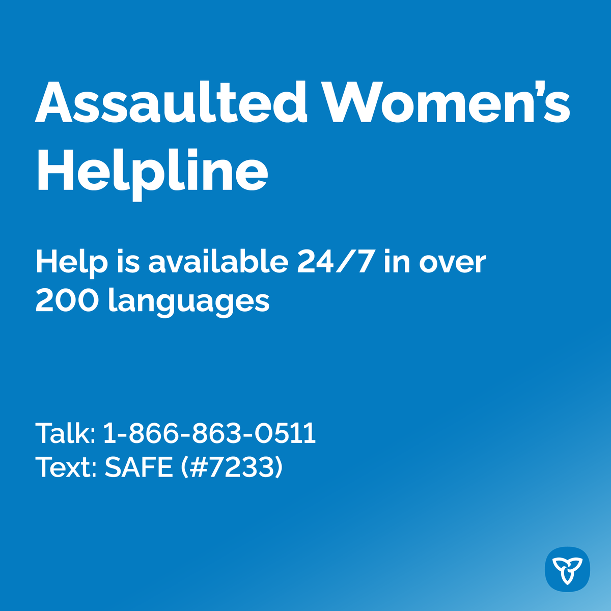 WomenON's tweet photo. The AWHL can help you identify and take action in an abusive situation. This free, confidential helpline for women in Ontario provides crisis counselling, safety planning and emotional support in over 200 languages.

Visit: https://t.co/9KOgKh2xlU
Call: 1-866-863-0511
#EndGBV https://t.co/EuU2tPjqC3