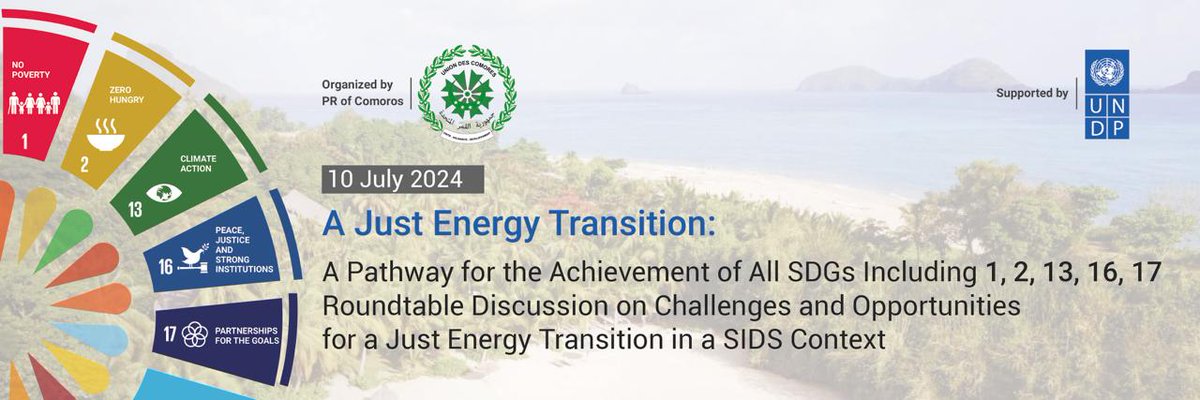 Are you at the #HLPF in New York this week? If yes, please join the in person side event organised by the Government of Comoros through the office of the PR of Comoros on 10 Jul Wed at 13h15 in Conference Room #6. <a href="/PNUD_Comores/">PNUD Comores</a> is providing the technical support with <a href="/riadmeddeb/">Riad Meddeb</a>