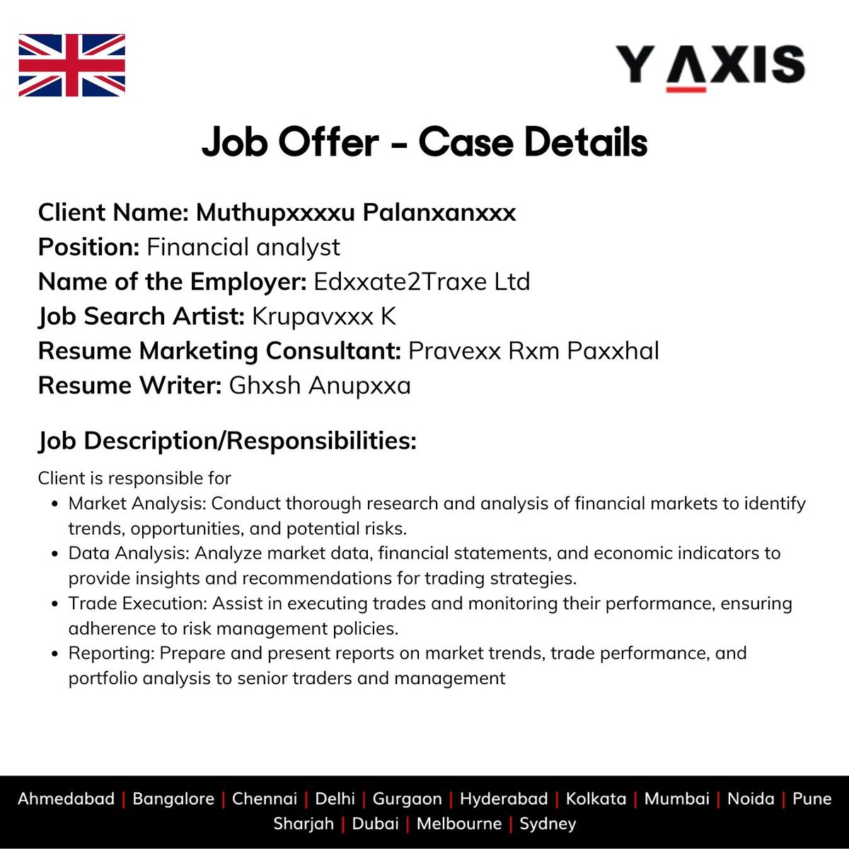 yaxis's tweet photo. Congratulations to our client for securing this great job in UK! We wish you all the best.
Contact Y-Axis to begin your career abroad today!
https://t.co/e1yYjdfMa8
#YAxisSuccessStory #YAxis #yaxiscareers #workinUK #MovetoUK#YAxisimmigration https://t.co/wzr5ZdMKwP
