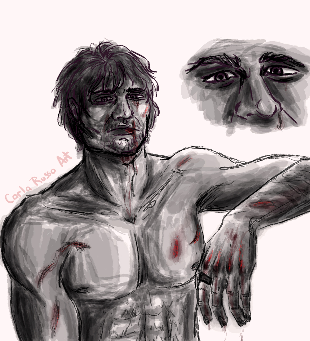 cardraws97's tweet photo. quick sketch! boceto rápido y práctica de color en tonos grises y detallitos en rojo🩸🩸🩸

#mananatomy #humananatomy #anatomydrawing #digitalart #bodysketch #manbody #drawing #anatomypractice #sketch #grisalla #blood #Rough #sangwoo #originalcharacter #charactedesign #conceptart https://t.co/VnlFzQMMqo