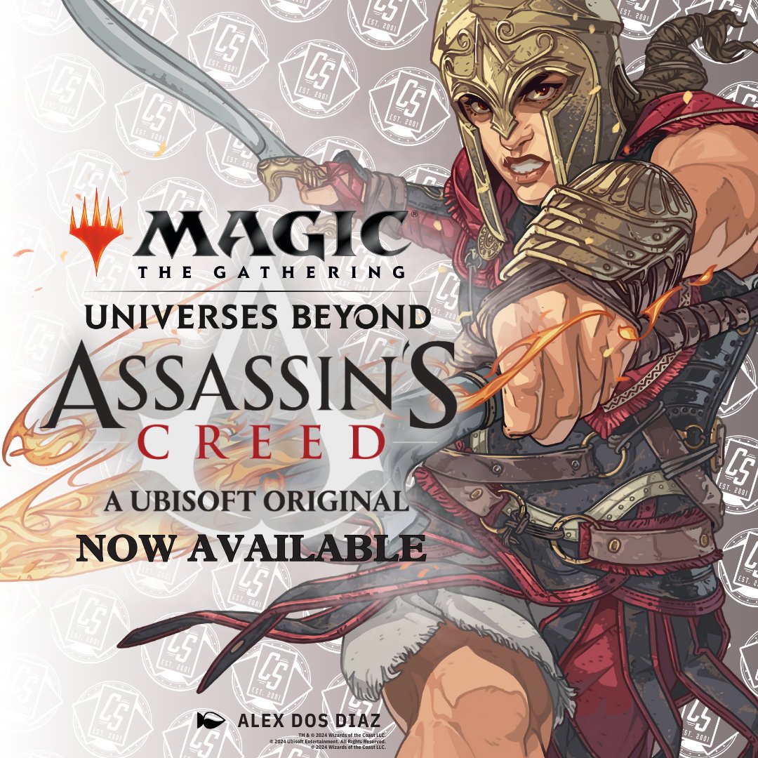 collectorstore's tweet photo. If you haven't already picked yours up, Magic: The Gathering Universes Beyond - Assassin's Creed is now available! 
Pick up yours instore or shop online https://t.co/5J9MboncZl

#mtg #MTGUniversesBeyond #assassinscreed #tcgcommunity #magicthegathering #collection #tcgplayer https://t.co/ZGDUo8flXh