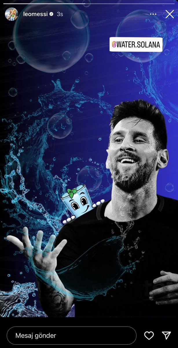 cryptoaty's tweet photo. oglum nasıl bir para verdimizde messiye 500 Milyon Takipcili Hesapta $SOL ağında shitcoin reklamı yaptırdınız 😅
#water #watersol https://t.co/1ZCVtiAtFq