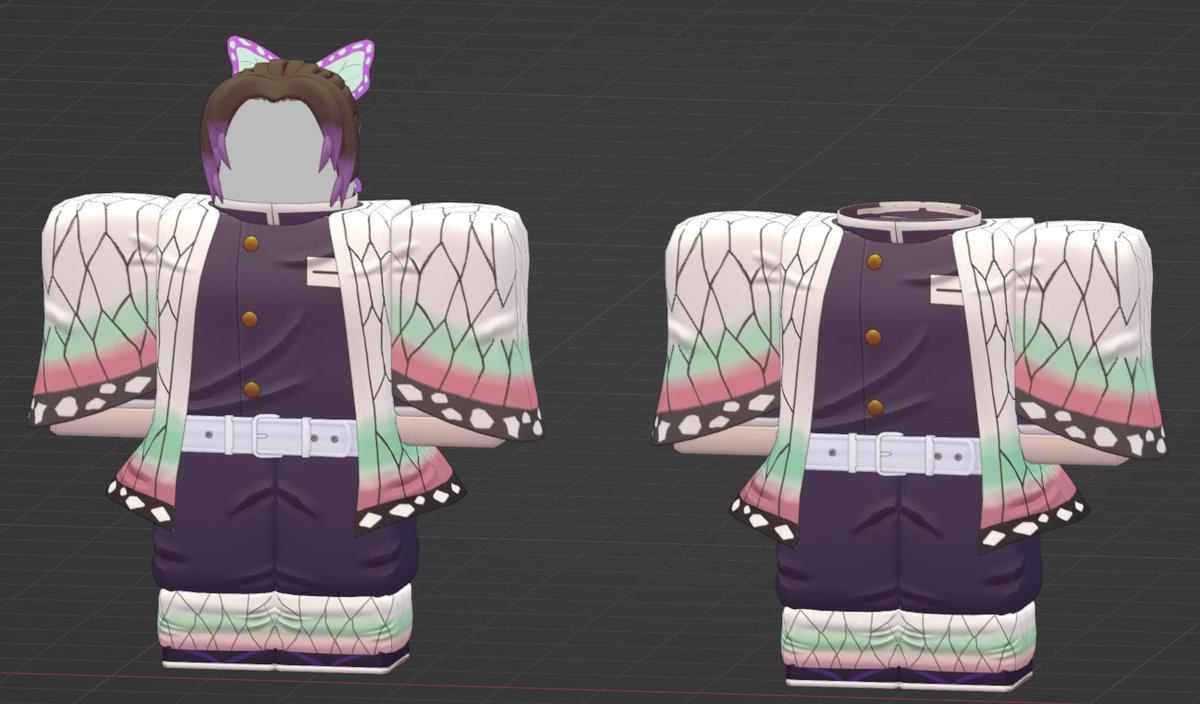 So I made Shinobu #Blender #Zbrush #RBX #Roblox #Developer #3dsculpting