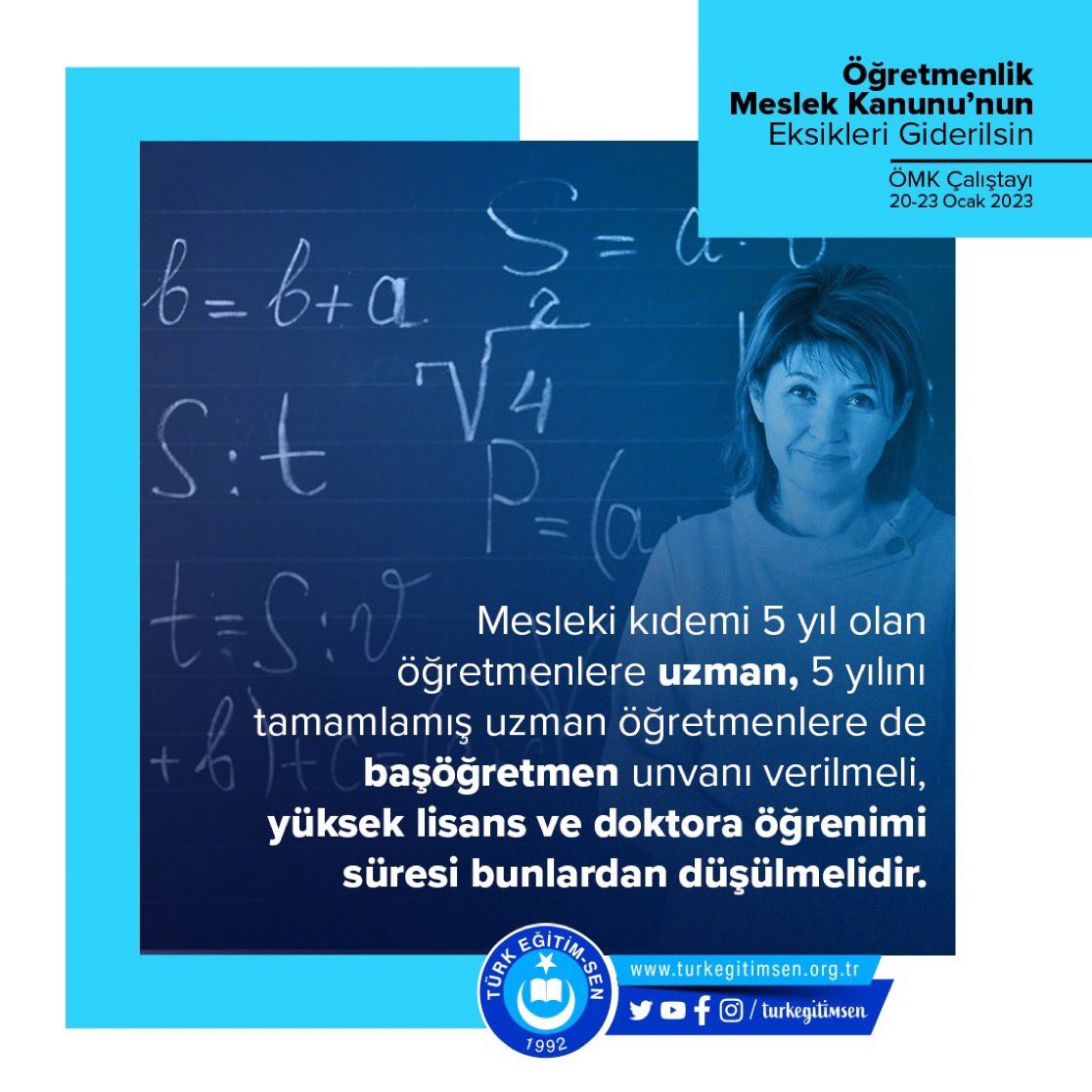 musaAkka's tweet photo. Bir önceki Bakanımızın dolayısıyla Hükümetin sözüdür: 5 yıllık öğretmenler UZMAN, 10 yıllık öğretmenler BAŞÖĞRETMEN olsun!
#ÖMKHüsranOlmasın https://t.co/9rw6ZqPa4Z
