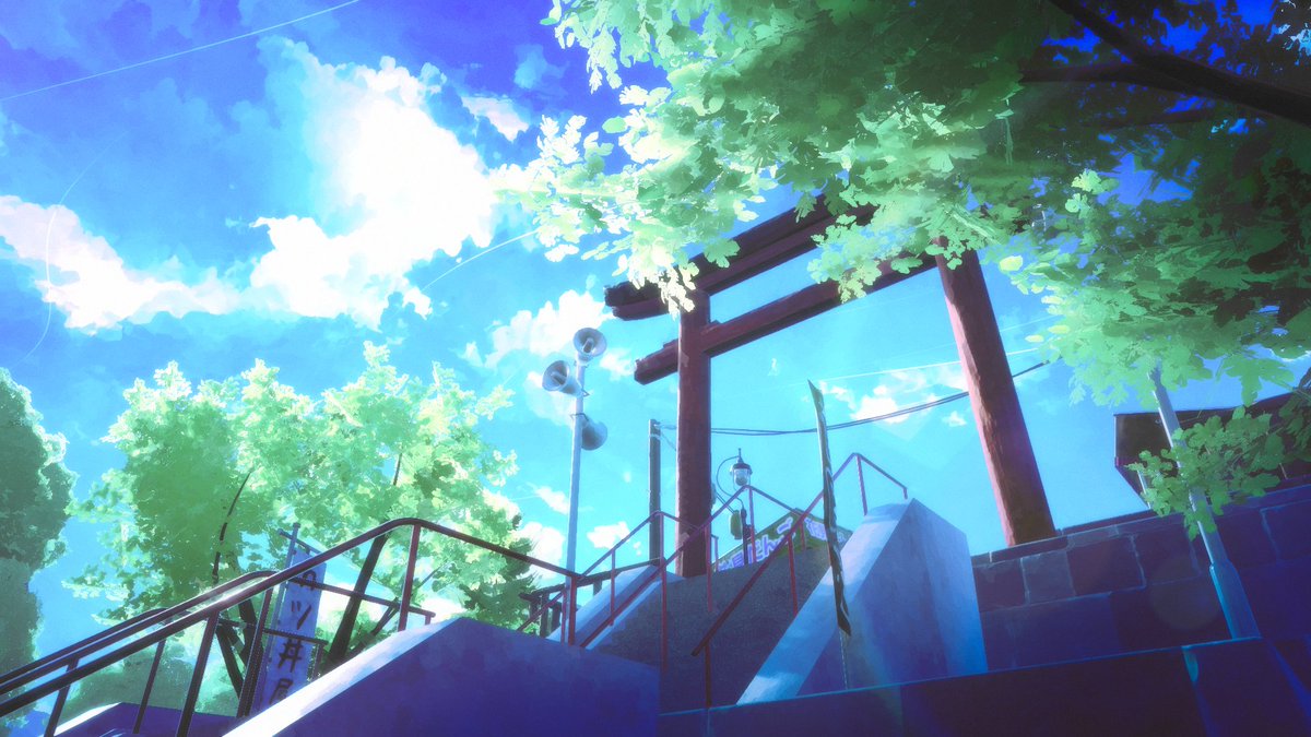 freenyam's tweet photo. せっかく綺麗に撮れたので（レタッチ版）

[Solstice Cliffs] by Anonine
[New Grass Station] by 瑞瑞Rys
[真夏、往時の如し] by 夏至邱芜
[＃ba2636] by knfoxl https://t.co/r5814fap71