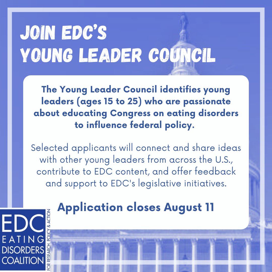 Application Open! Join @edcoalition's Young Leader Council (YLC)! Help promote the policies &amp; legislative endeavors of the EDC by supplementing the legislative process with teen &amp; young adult feedback, advocacy &amp; support. 

Application closes on 8/11: ow.ly/QZt550SxiSk.