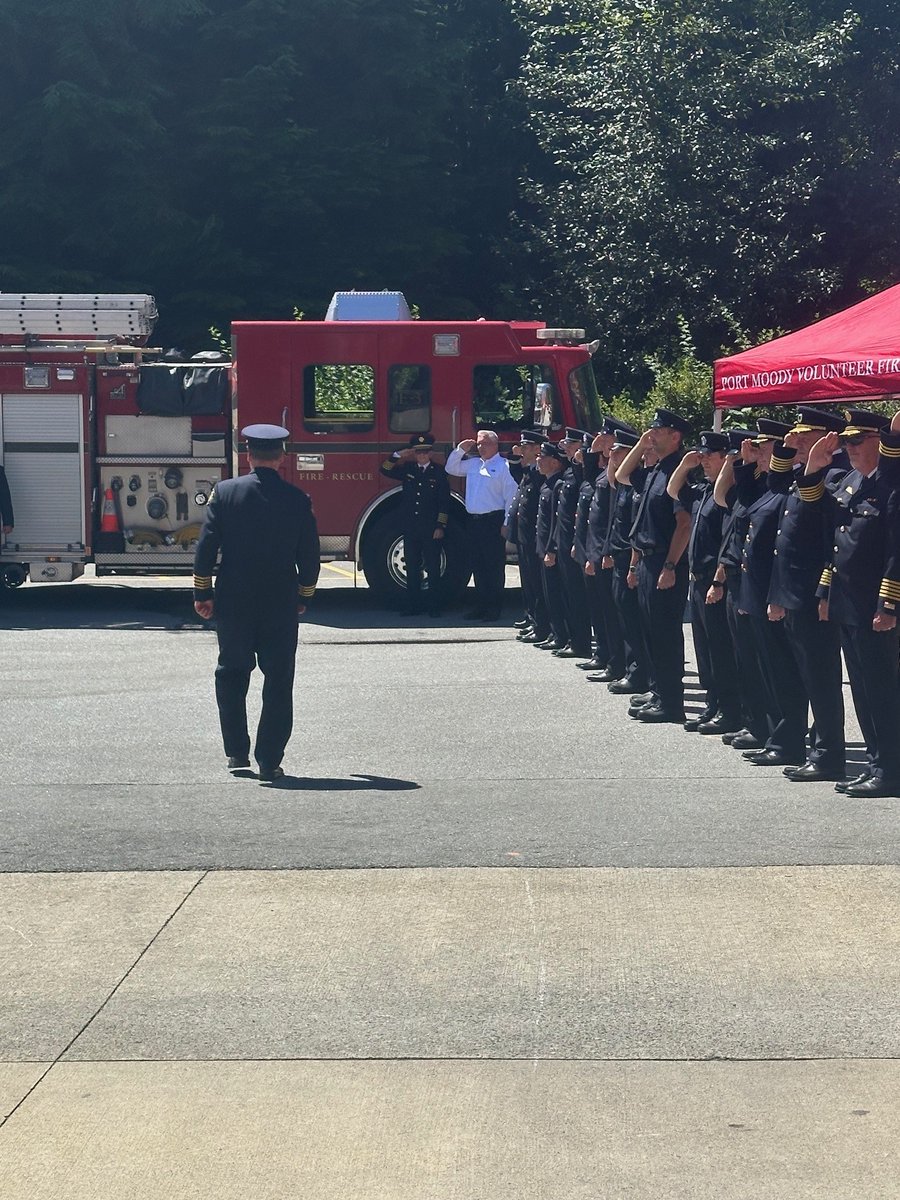 PortMoodyFR's tweet photo. On Friday we celebrated the long career of Deputy Chief Heaven, who has retired from PMFR after his long career in the Fire Service

May 89 - April 18 at Vancouver Fire &amp; Rescue Services and 
April 18 - July 24 with Port Moody Fire Rescue

Congrats Chief!  

@VanFireRescue https://t.co/D7BbW7SnAm