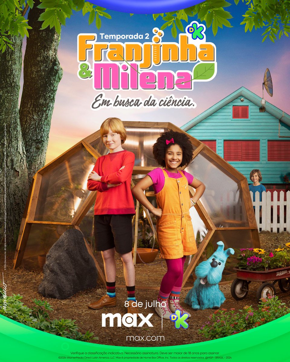 ApaciCineastas's tweet image. Diretamente do Universo Maurício de Sousa, a segunda temporada de “Franjinha e Milena: Em busca da ciência” estreia hoje, dia 8, no @streammaxbr e @discoverykidsbr! Dirigida por nosso associado Mauro D Addio (@mauro_daddio) 

 #FranjinhaEMilena #DiscoveryKids #APACI