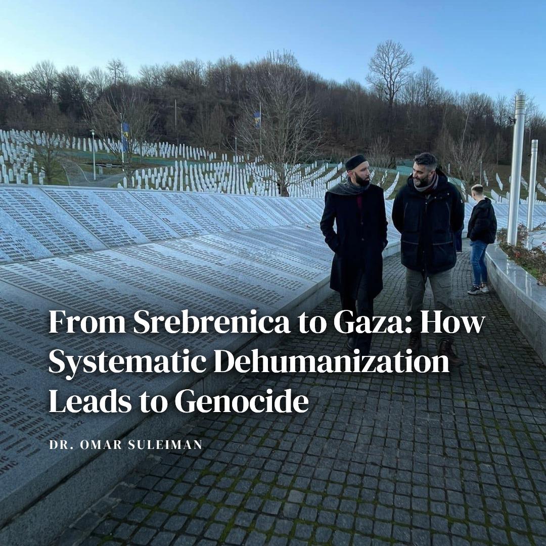 This week is the 29th anniversary of the Srebrenica Genocide.

“We are inundated with the news of Gaza’s casualties every day, on our phones, televisions and computers. Over 10 killed here, 25 killed there, 700 killed there. Srebrenica should have been never again, and without