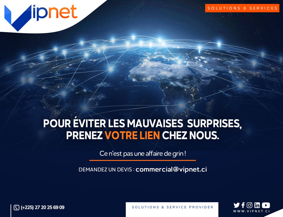 VIPNET_CI's tweet photo. Sans "Dohi hein" VIPNET gère.

➡️  📞 (+225) 27 20 25 69 09 /  📩 commercial@vipnet.ci https://t.co/NrWDlwhexg