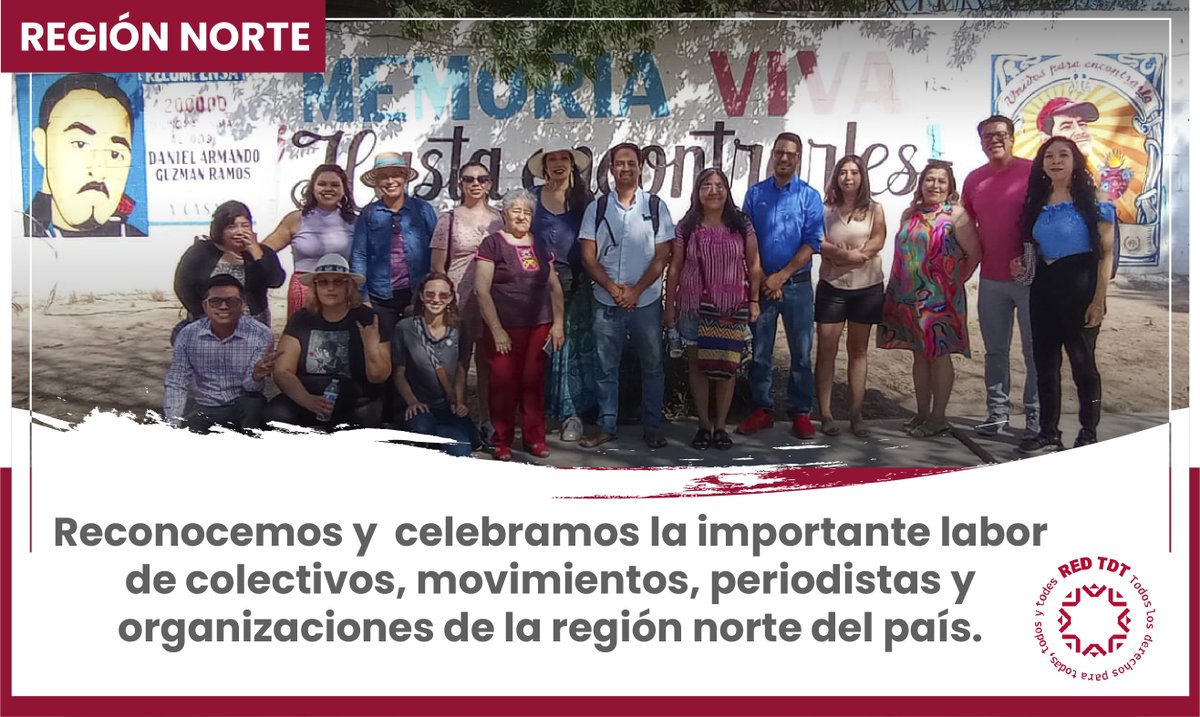 📄En junio las organizaciones de la Región Norte, integrantes de la Red TDT, celebramos una reunión de trabajo y visita de campo en Cd. Juárez, Chihuahua. 🤝

Abrazamos la resistencia y dignidad de periodistas, colectivos, movimientos y organizaciones🙌

redtdt.org.mx/archivos/19002