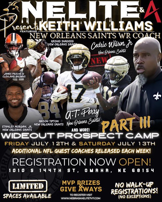 “Wideout Week”

Come listen - learn - and work !!
🦍👐🏾