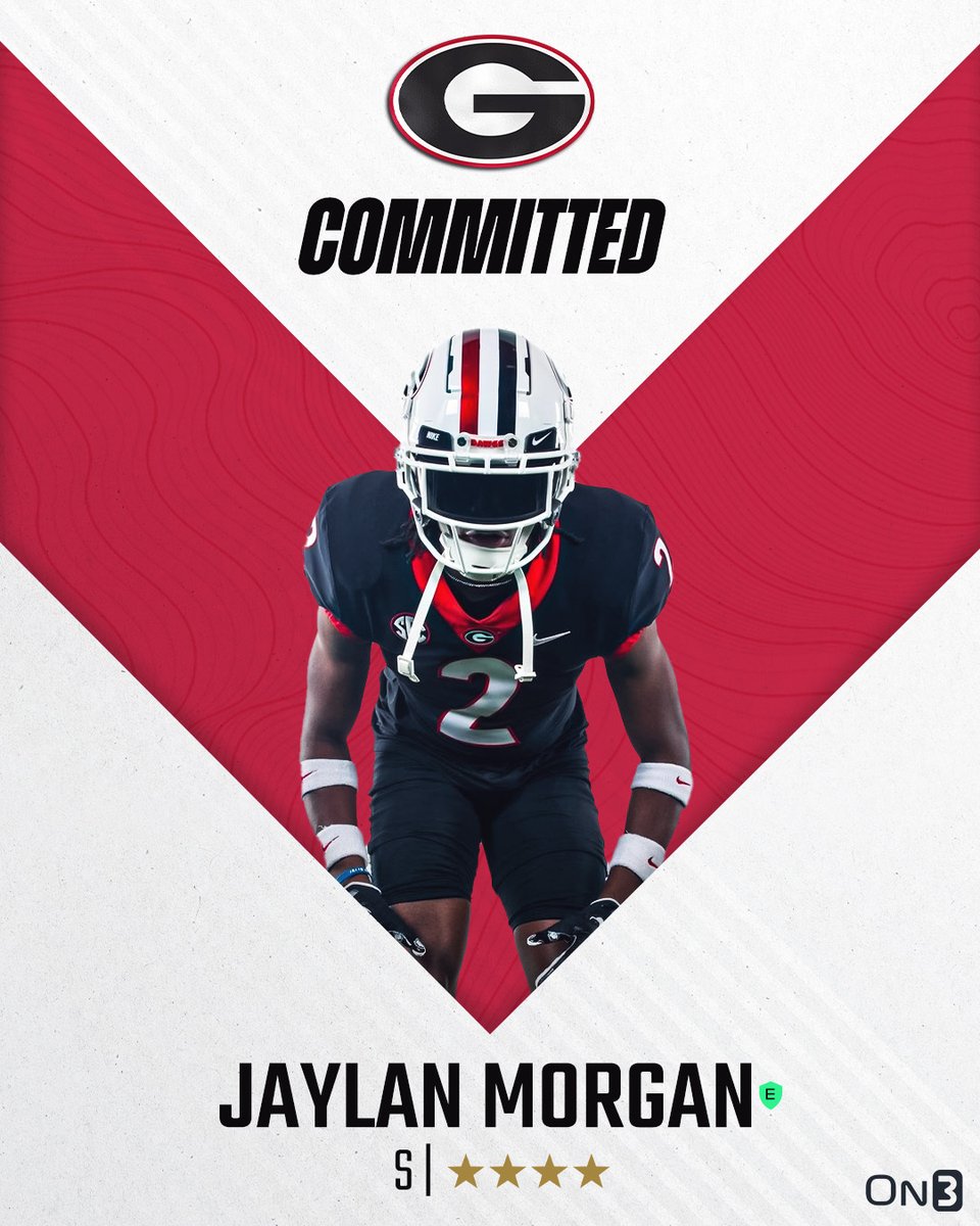 On3 Recruits (@on3recruits) on Twitter photo 🚨BREAKING🚨 4-star safety Jaylan Morgan has committed to Georgia🐶
More from <a href="/ChadSimmons_/">ChadSimmons</a>: on3.com/college/georgi… 🚨BREAKING🚨 4-star safety Jaylan Morgan has committed to Georgia🐶
More from <a href="/ChadSimmons_/">ChadSimmons</a>: on3.com/college/georgi…