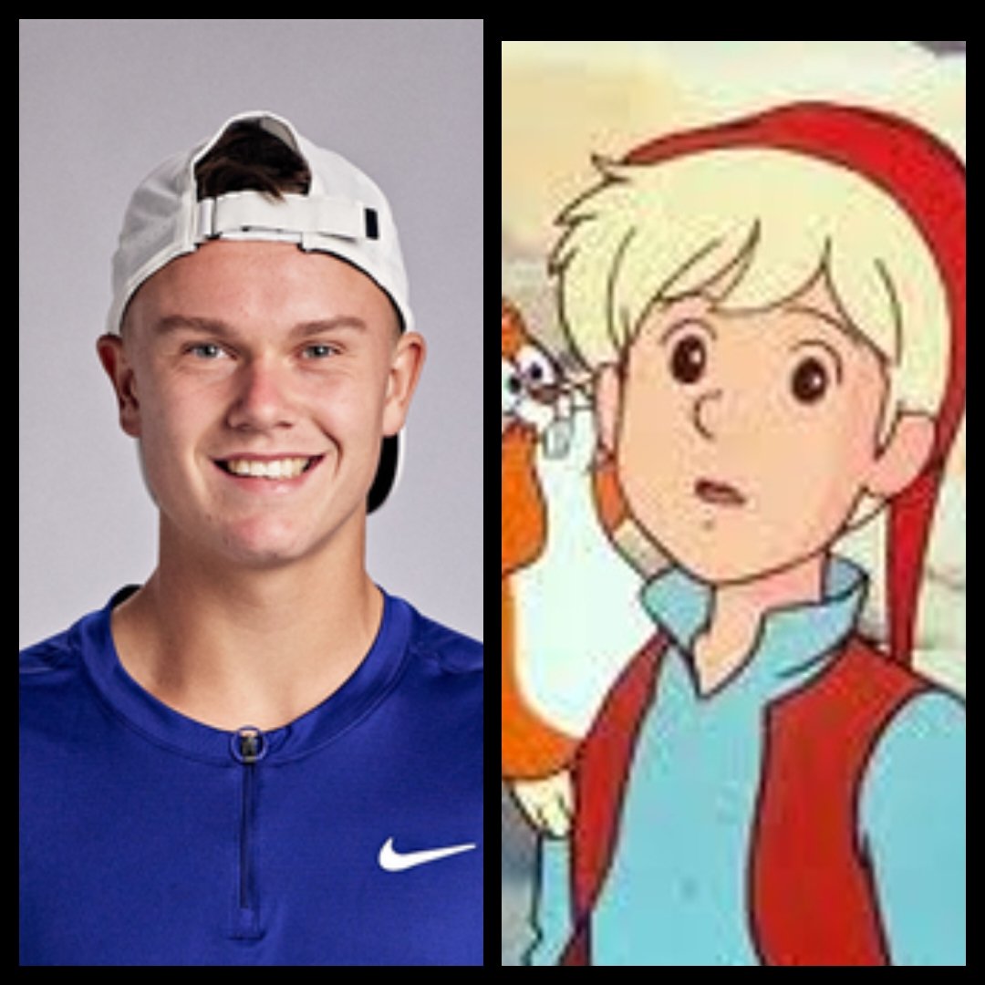 Theresetesselh's tweet photo. Holger Rune resembles Niels Holgersson 😃 #Holgerrune #holger #wimbledon #wimbledon2024 #tennis #nielsholgersson https://t.co/8m2fViBaJS