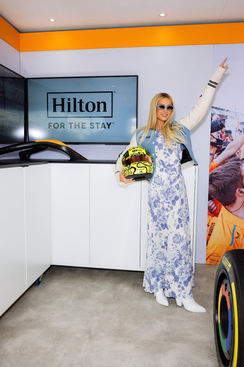 ParisHilton's tweet photo. Sliving scenes from F1 #Formula1 Weekend in the UK ๐ฌ๐ง โจ๐ #HiltonPartner #HiltonForTheStay #F1 #FormulaOne #BritishGP https://t.co/zvUACdHI4M