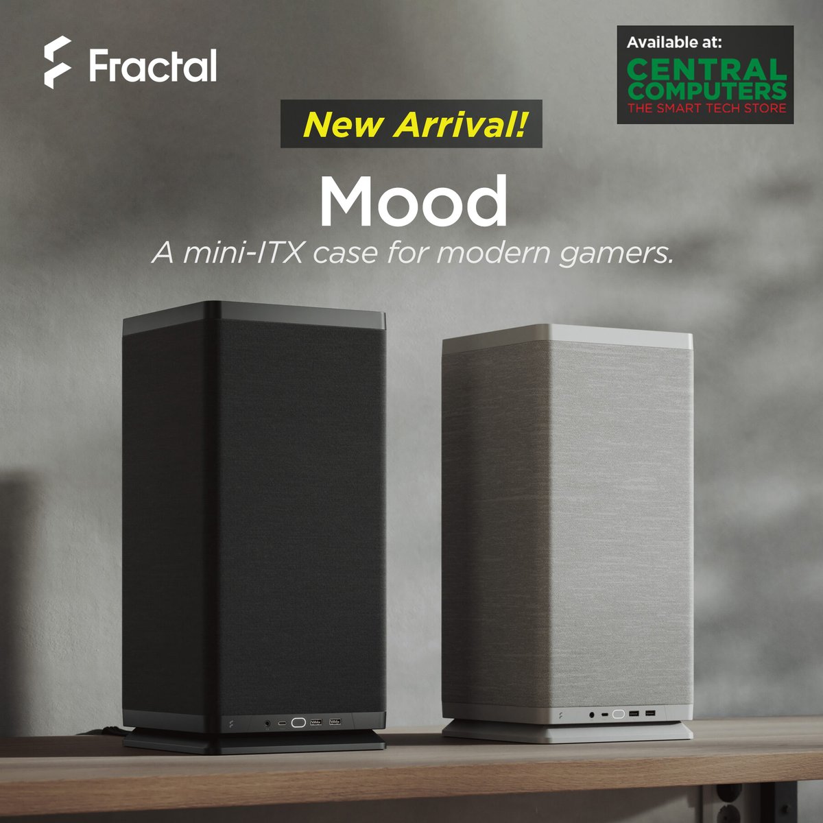 centralcomputer's tweet image. ✨ New Arrival: Fractal Design Mood Mini-ITX Case 🎮
Sleek, space-saving, breathable fabric, and stylish. Supports GPUs up to 325 mm with included PCIe 4.0 riser cable.
Shop Now: ow.ly/VCHF50SxhKO
#FractalDesign #MiniITX #GamingSetup #CentralComputers #SFF