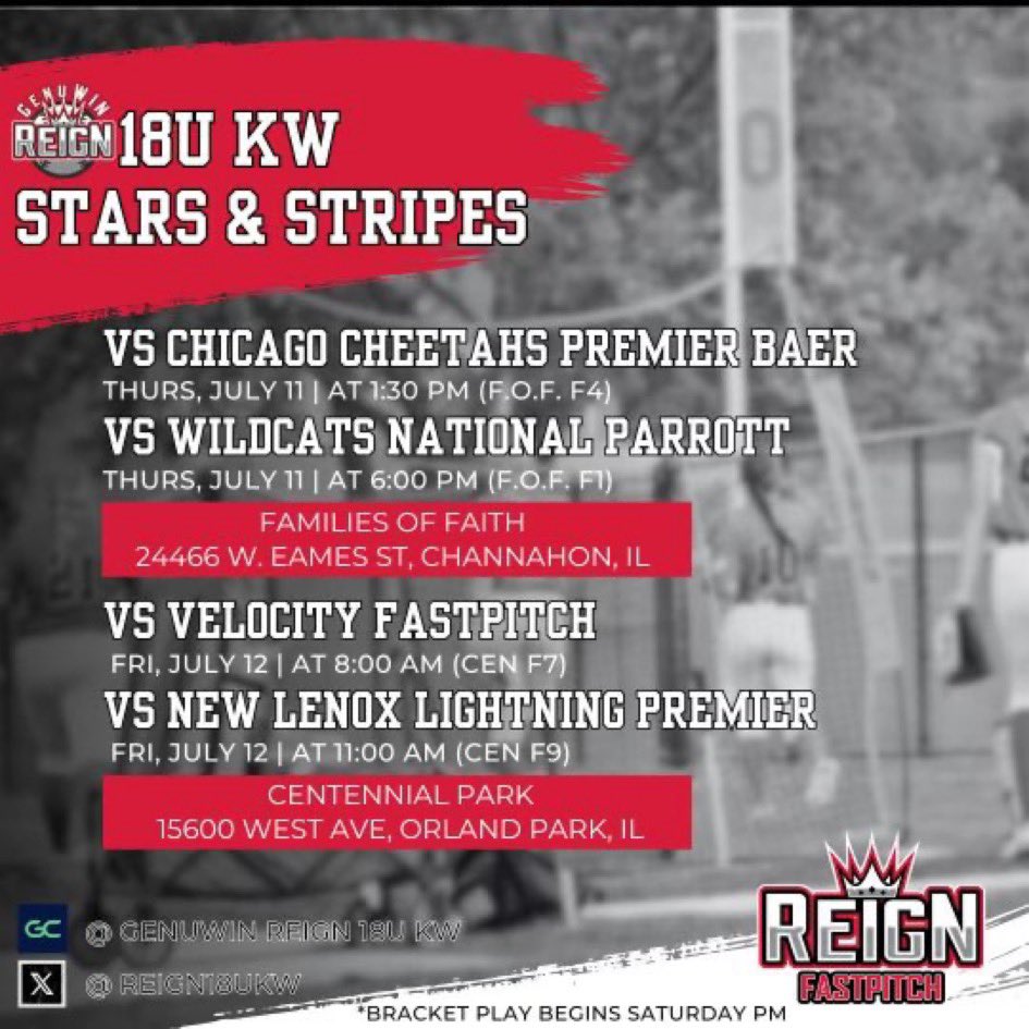 This weekends schedule.  Can’t wait!!!!!