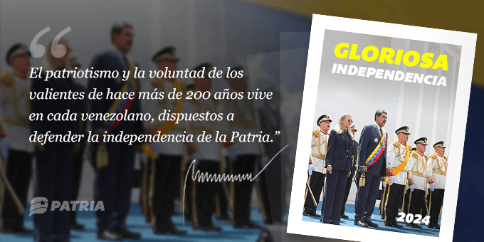 Somos Venezuela | MSVEnLinea (@msvenlinea) on Twitter photo 🔔 #ÚLTIMAHORA || Continúa la entrega del #BonoGloriosaIndependencia2024, enviado por nuestro Presidente <a href="/NicolasMaduro/">Nicolás Maduro</a>, a través de la #PlataformaPatria.
📌 La entrega tendrá lugar hasta el #13Jul de 2024.
<a href="/MSVSocial/">MSV Protección social</a> <a href="/veQRSocial/">veQR - Somos Venezuela</a> #Venezuela #8Jul #PalabraEres 🔔 #ÚLTIMAHORA || Continúa la entrega del #BonoGloriosaIndependencia2024, enviado por nuestro Presidente <a href="/NicolasMaduro/">Nicolás Maduro</a>, a través de la #PlataformaPatria.
📌 La entrega tendrá lugar hasta el #13Jul de 2024.
<a href="/MSVSocial/">MSV Protección social</a> <a href="/veQRSocial/">veQR - Somos Venezuela</a> #Venezuela #8Jul #PalabraEres