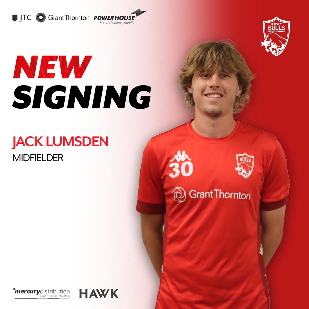 🚨 New Signing ✍️

Jack Lumsden puts pen to paper to sign for the Jersey Bulls after being part of the St Clements league winning squad and JFA Muratti winning squad last season 👏

#BackTheBulls