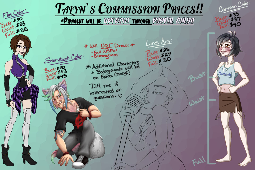 TalynNoir's tweet image. I DO ART COMMISSIONS! If you are interested in a cartoony Disney-esque type of art style, then I'm your girl!! DM if you are interested or have any questions! &amp;lt;3 #ArtCommission #digitalart #ArtistsOfTwitter #fanart #freelance