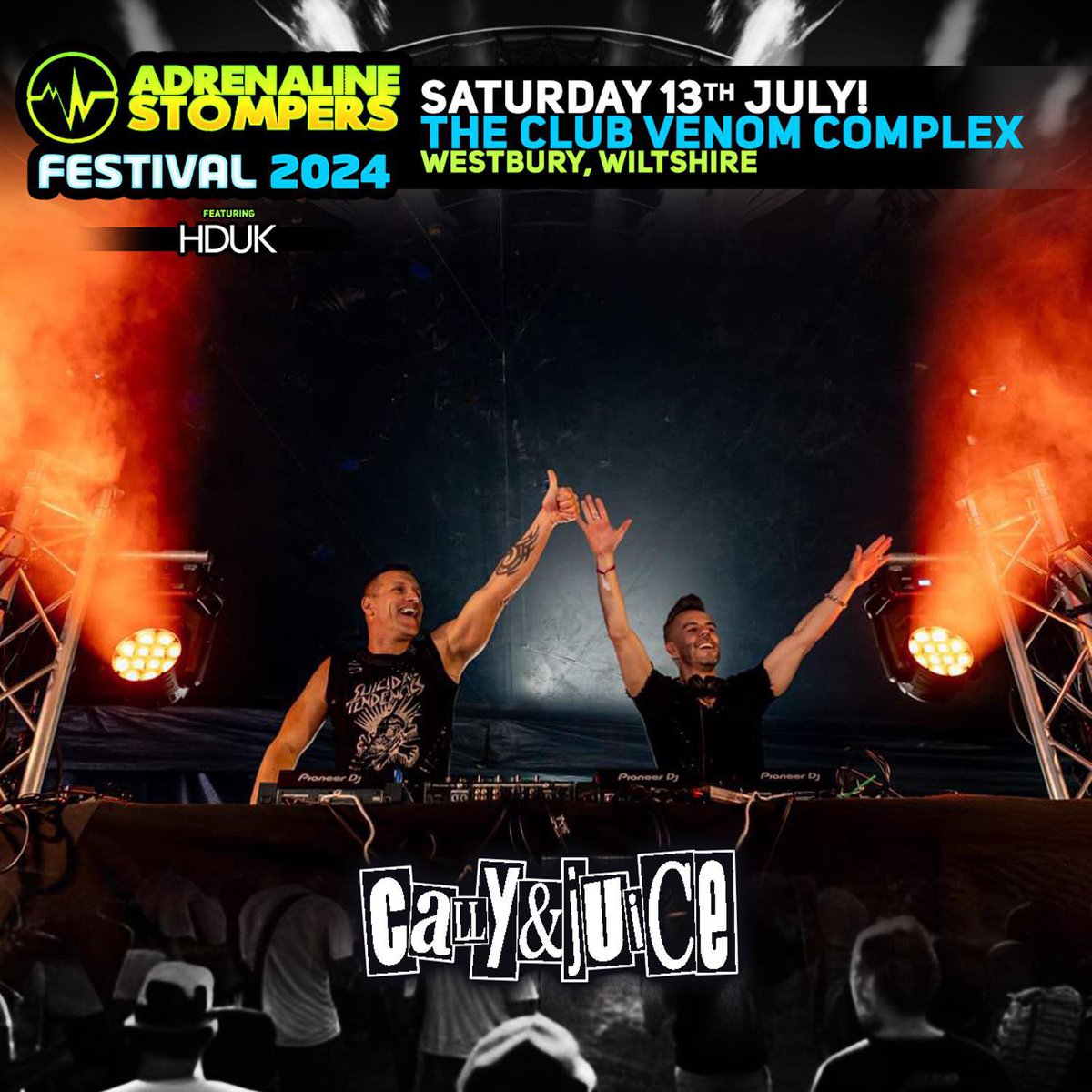 djcallyofficial's tweet photo. This weekend Adrenaline Stompers combine forces with HDUK and the trio reunite for the 2nd of only 3 appearances together this year! 💥 https://t.co/pMXqpMWHNW