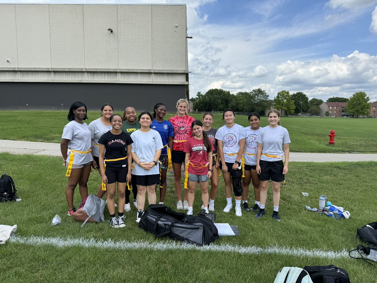 PalatineATC's tweet photo. Day 1 of camp for the new @IHSA_IL girls flag football team. @PalAthletics @molly_pieper https://t.co/82PycYwpzR