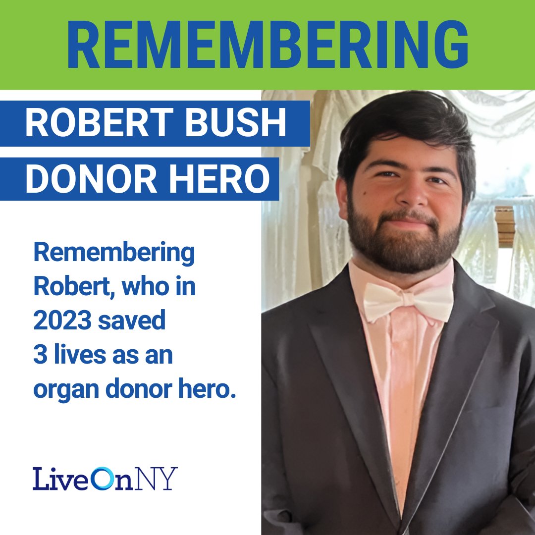 LiveOnNewYork's tweet photo. Today we honor Robert Bush, a hero from Long Island. A year ago, he saved 3 lives with his organ donations. We remember him as a beloved son, brother, friend, and teammate. ποΈ #LiveOnNY extends deep condolences to his family and friends. #RememberingRobert #DonorHero https://t.co/klj85K83ml