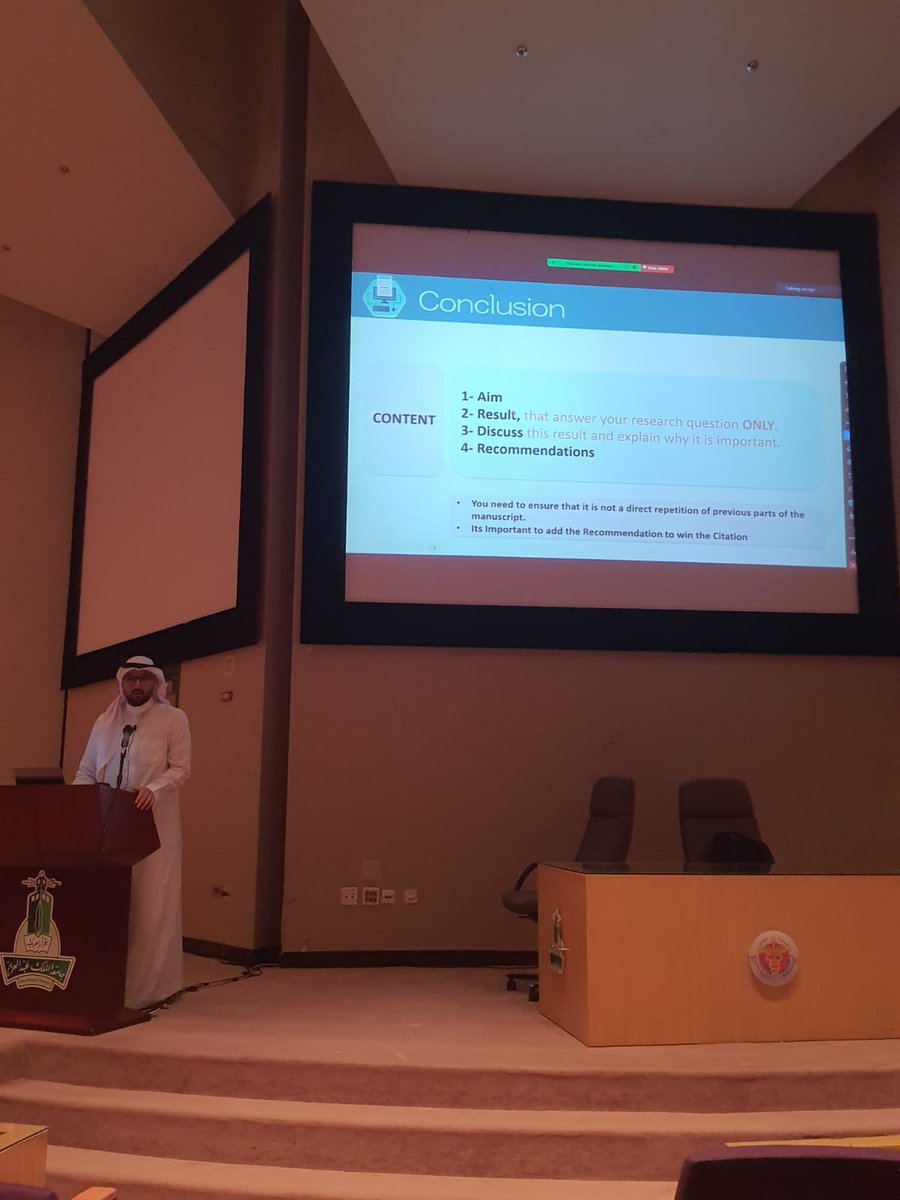 Research__PC's tweet photo. @aziz_forever Day 6 of #RSS24π
Dr. Omar Bokhary gave an insightful lecture on βresults / discussion / conclusion / abstract in scientific researchβ where he provided valuable insights on effectively structuring research papers. https://t.co/W9q3wwnavk