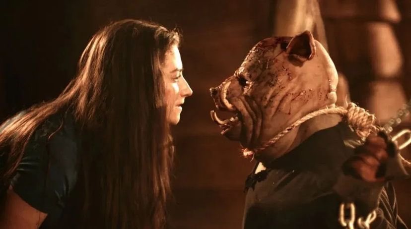 Alice: That's right.
Wake up, you piece of shit!

[PIGLET SNORTS]

Alice: You're gonna pay for what you did,
you f*cking freak!

[PIGLET SNORTS]

Alice: You know better than anyone
how strong those chains are.
You're not going anywhere.

#HORRORRP #HORRORMOVIE