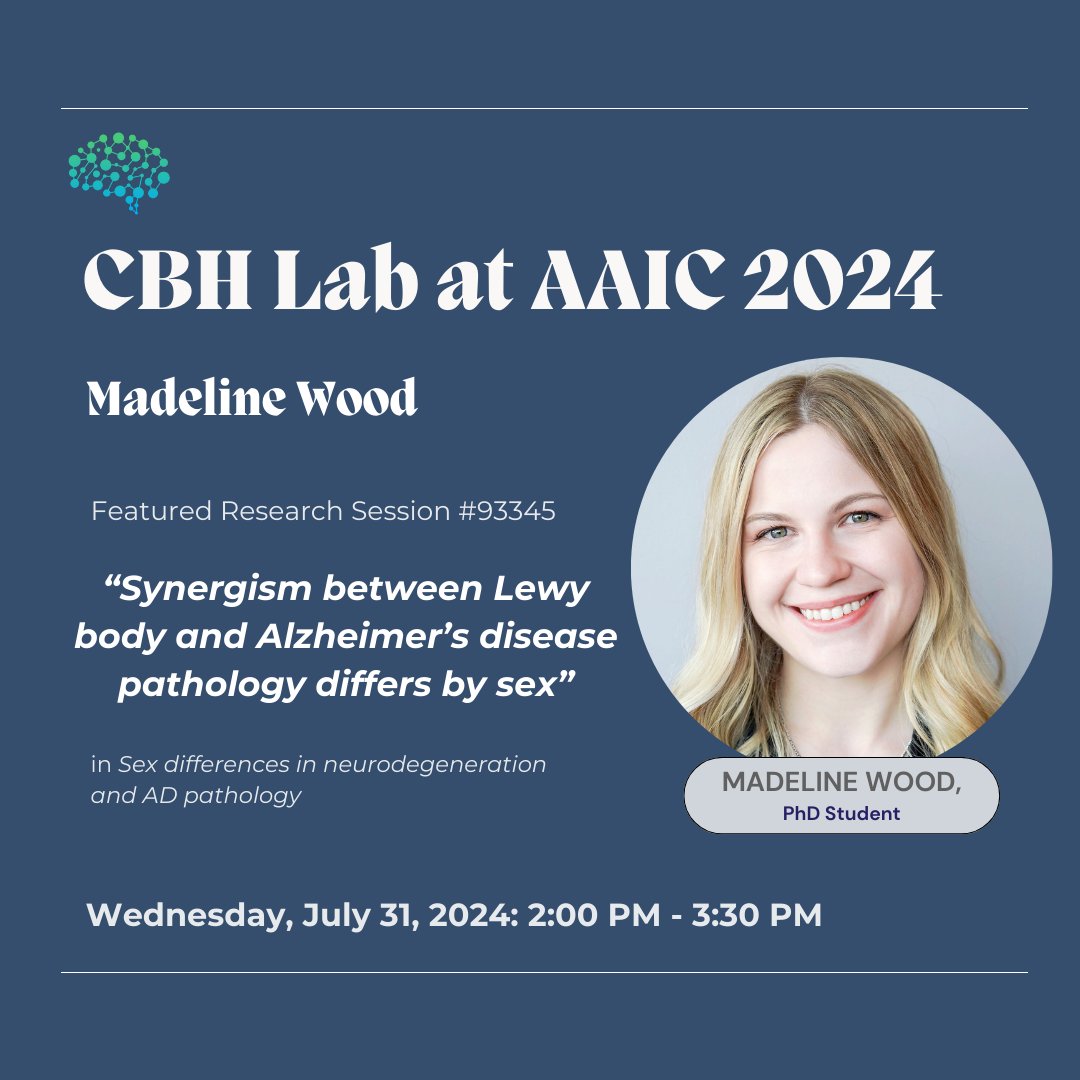 Cognitive Brain Health Lab (@rabinlab) on Twitter photo PhD student Madeline Wood will present a talk titled: "Synergism between #Lewybody and #AlzheimersDisease pathology differs by sex" on Wed Jul 31 during Featured Research Session #93345.
@uoft <a href="/Sunnybrook/">Sunnybrook Health Sciences Centre</a> <a href="/uoftmedicine/">Temerty Medicine</a> PhD student Madeline Wood will present a talk titled: "Synergism between #Lewybody and #AlzheimersDisease pathology differs by sex" on Wed Jul 31 during Featured Research Session #93345.
@uoft <a href="/Sunnybrook/">Sunnybrook Health Sciences Centre</a> <a href="/uoftmedicine/">Temerty Medicine</a>