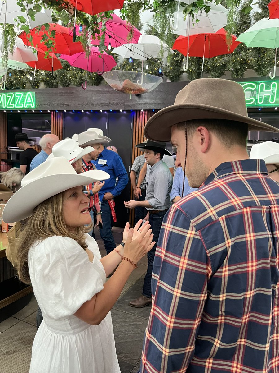 GrainGrowers's tweet photo. This past weekend our Executive Director @KylePLarkin was at the Calgary Stampede to visit the agriculture showcase and connect with parliamentarians, highlighting the impacts of the capital gains tax increase. #cdnpoli https://t.co/pOpj18yUqP