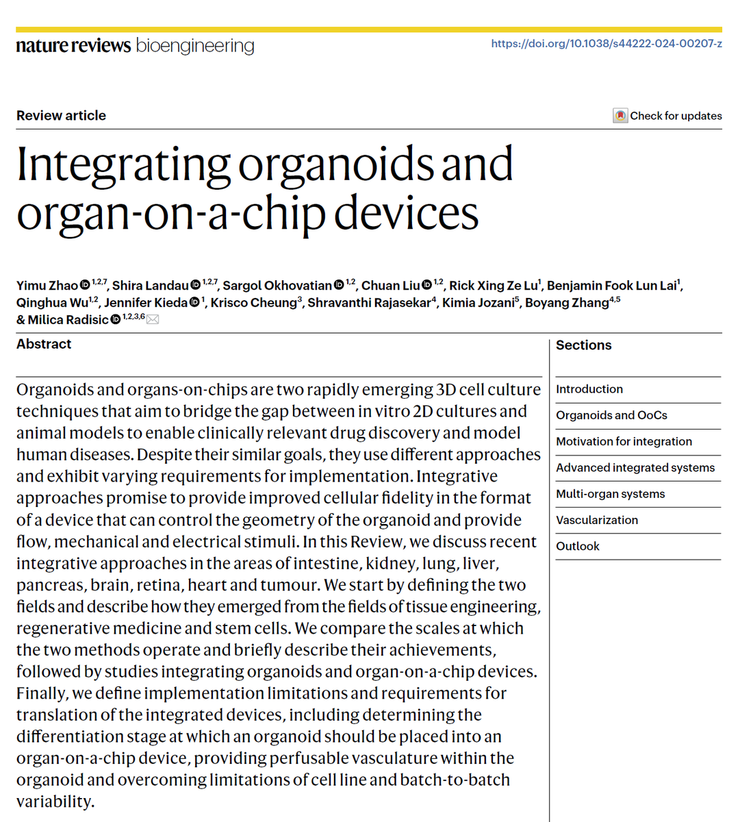 Milica Radisic (@milicaruoft) on Twitter photo We are in a unique position in history to test molecules on real human tissues. But what is the best model? Read in our newest paper rdcu.be/dMwei led by @zhaoyimu @shiralandaulevi @bzhanglab in <a href="/natrevbioeng/">Nature Reviews Bioengineering</a> with help from <a href="/ChristineHorejs/">Christine Horejs</a> <a href="/SadraBakh/">Sadra Bakhshandeh</a> We are in a unique position in history to test molecules on real human tissues. But what is the best model? Read in our newest paper rdcu.be/dMwei led by @zhaoyimu @shiralandaulevi @bzhanglab in <a href="/natrevbioeng/">Nature Reviews Bioengineering</a> with help from <a href="/ChristineHorejs/">Christine Horejs</a> <a href="/SadraBakh/">Sadra Bakhshandeh</a>