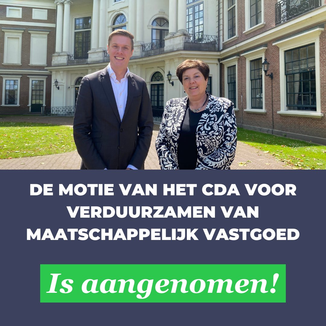 CDA Noord-Holland (@cdanh) on Twitter photo CDA pleit hier al jaren voor, dit is geweldig nieuws voor al die vrijwilligers! Er zal hiermee €1,5 miljoen subsidie beschikbaar komen voor het verduurzamen van sportverenigingen, dorpshuizen en bibliotheken, dé plek voor ontmoeting en verbinding. <a href="/dennisheij/">Dennis Heijnen</a> <a href="/WillemienKoning/">Willemien Koning</a> CDA pleit hier al jaren voor, dit is geweldig nieuws voor al die vrijwilligers! Er zal hiermee €1,5 miljoen subsidie beschikbaar komen voor het verduurzamen van sportverenigingen, dorpshuizen en bibliotheken, dé plek voor ontmoeting en verbinding. <a href="/dennisheij/">Dennis Heijnen</a> <a href="/WillemienKoning/">Willemien Koning</a>