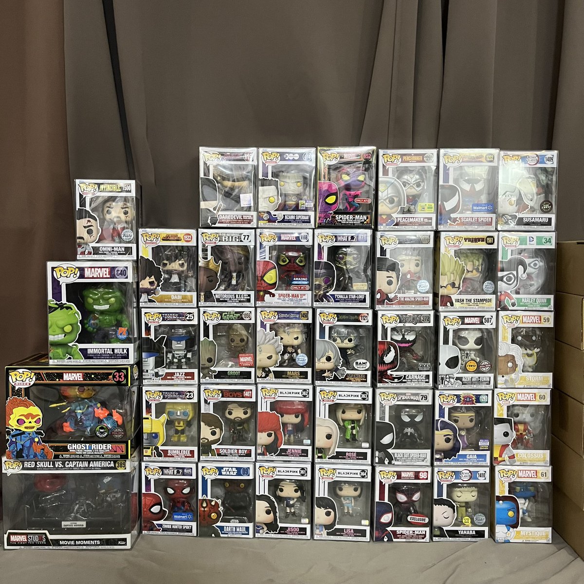 idlejoewen's tweet photo. I am having a Wall Dibs of Funko Pops on my Facebook page. If you're interested on getting the pops pictured below, click the links here:

https://t.co/rVCb5IcTJs

https://t.co/j51uMoFyG1 https://t.co/mKONgnb59p