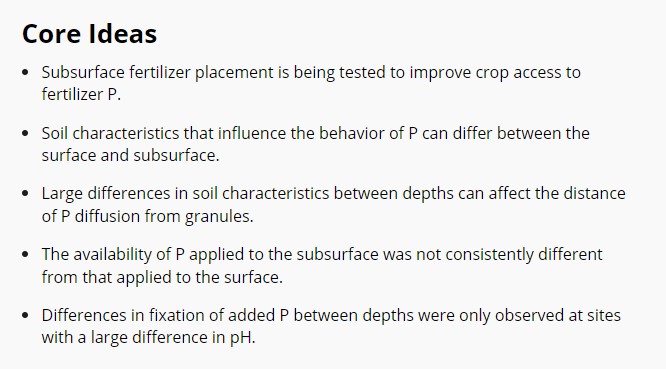 New article alert!📢

Is subsurface soil a chemically more hostile zone for deep-placed phosphorus fertilizer? doi.org/10.1002/saj2.2…

#OpenAccess study by Tucker &amp; colleagues <a href="/UniofAdelaide/">Uni of Adelaide</a> <a href="/CSIRO/">CSIRO</a>