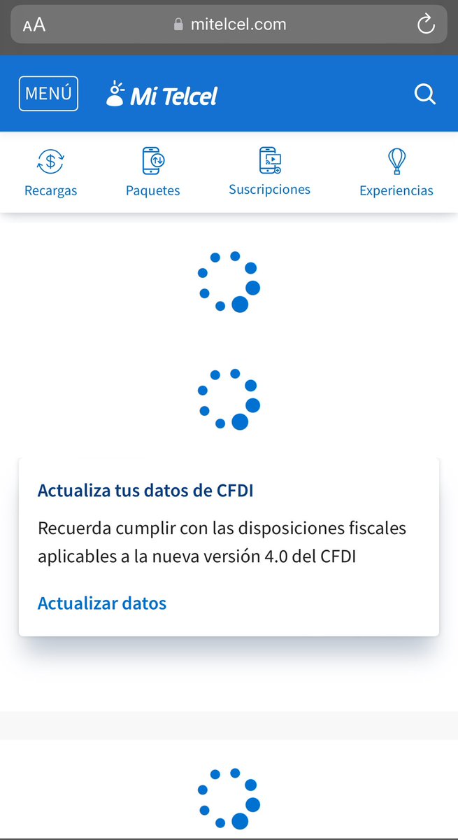 ¿Cómo es posible que después de tantos años, y siendo las telecomunicaciones su sector, <a href="/Telcel/">Telcel</a> sea incapaz de crear una app y un sitio web estables y medianamente funcionales?

Así todo el tiempo. Es frustrante y desesperante.