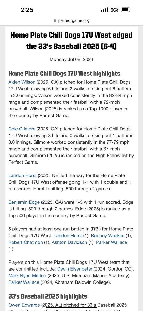 Atta boy <a href="/LandonHorst3/">Landon Horst</a> . Huge go ahead 2b in the 5th to help your team win 6-4 in Hoover.