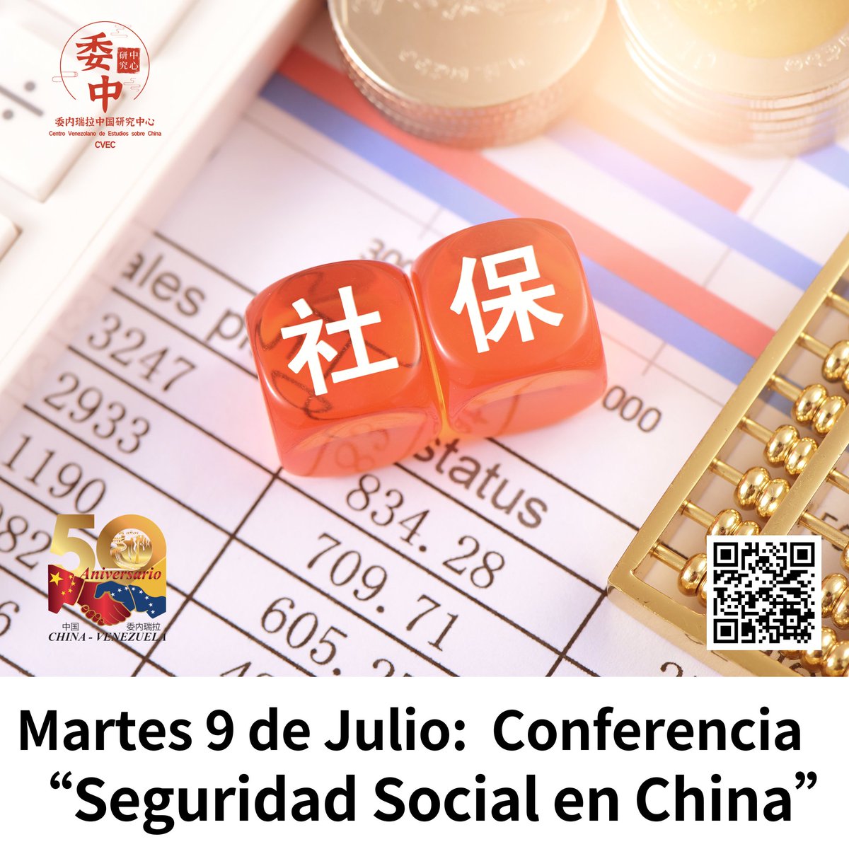 Conferencia: Seguridad Social en China cvechina.org/eventos/14365/

Entrada Libre (Aforo limitado)
Hora: 1:30 pm

Regístrate para acceder a la conferencia vía online:
 forms.gle/WjoppzEJRr6XYg…