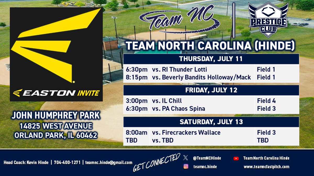 Team North Carolina (Hinde) (@teamnchinde) on Twitter photo A few days at home before we make our inaugural visit to the <a href="/ERIStourney/">Easton Invite</a>! We’re excited for the opportunity and hope to see you there! #TeamNC A few days at home before we make our inaugural visit to the <a href="/ERIStourney/">Easton Invite</a>! We’re excited for the opportunity and hope to see you there! #TeamNC
