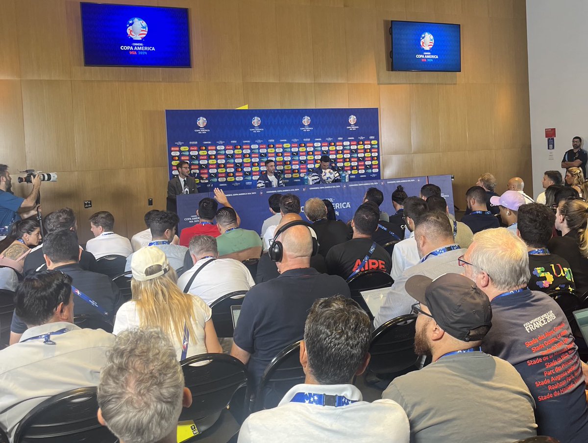 It's a little surreal (and a lot amazing) being at a packed Argentina news conference listening to the World Champs discuss the challenge of facing Canada in the semis of Copa America.